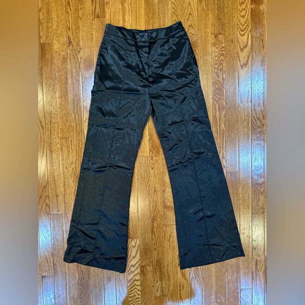Taja black shimmery flare dress pants women’s size small EUC